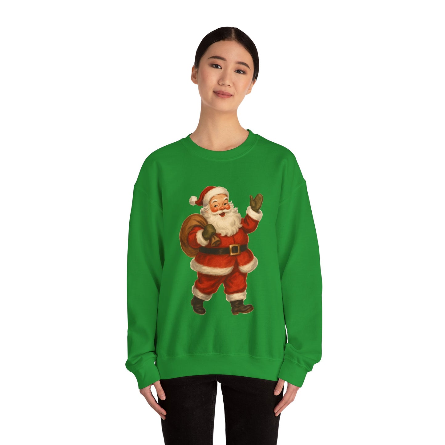 40's Era Santa - Christmas Sweatshirt | Holiday | Roly Poly Print