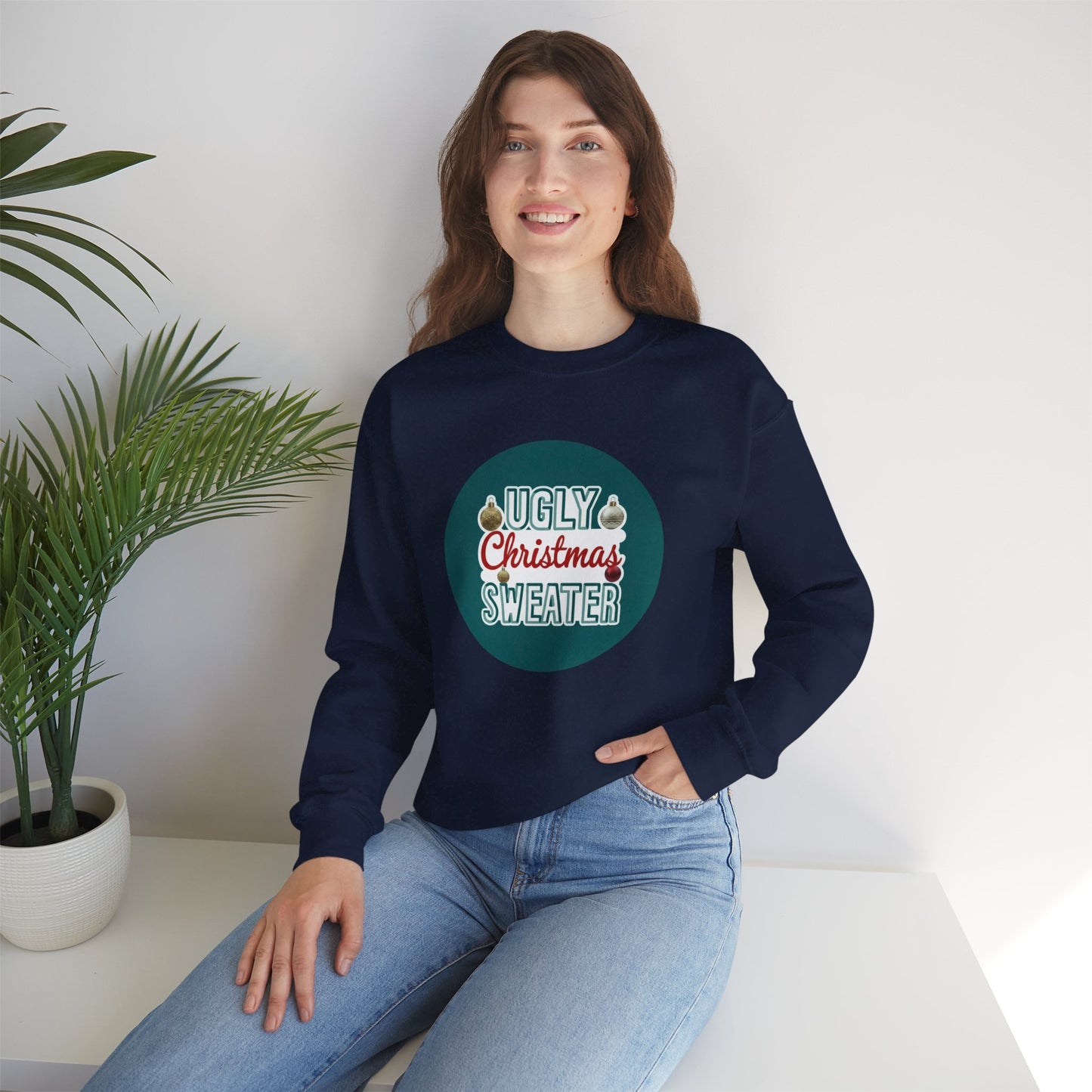 Ugly Christmas Sweater Logo Style - Christmas Sweatshirt | Holiday | Roly Poly Print