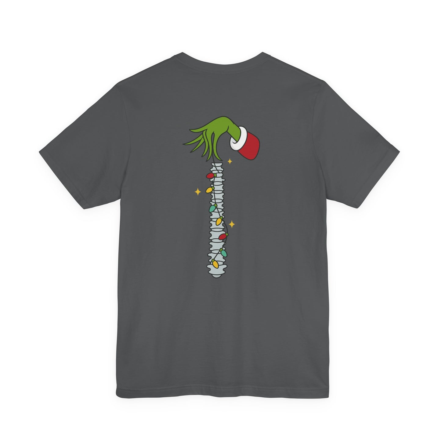 Grinch Holding Your Skeleton Ornaments - Christmas T-Shirt | Holiday | Roly Poly Print