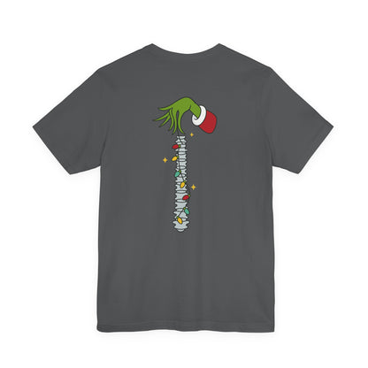 Grinch Holding Your Skeleton Ornaments - Christmas T-Shirt | Holiday | Roly Poly Print