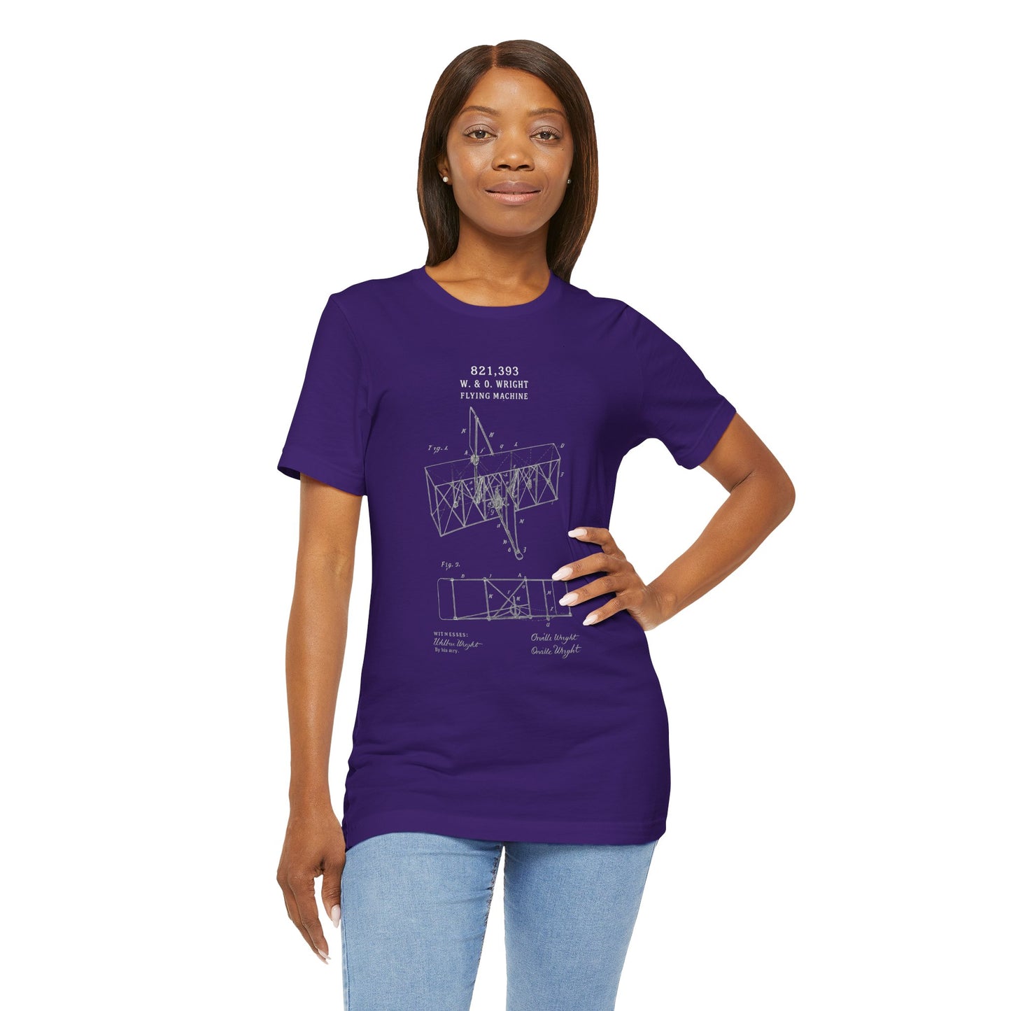 Wright Flyer Sketch - T-Shirt | STEM | Roly Poly Print