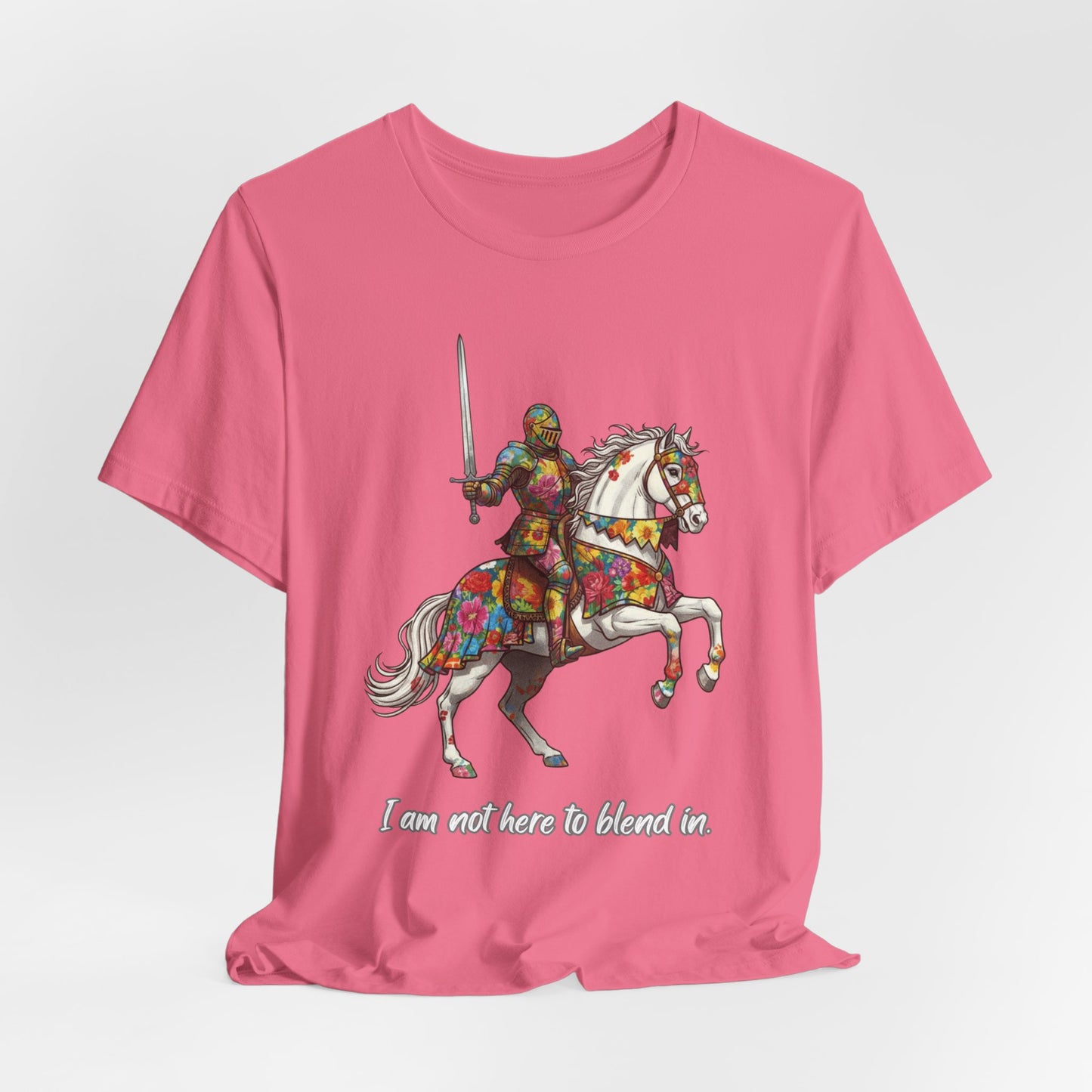 Colorful Floral Knight on Horse - T-Shirt | Pets and Animals | Roly Poly Print