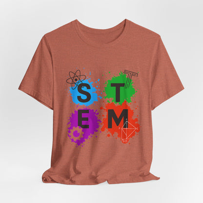 STEM Paintball Splatters - Teacher T-Shirt | STEM | Roly Poly Print