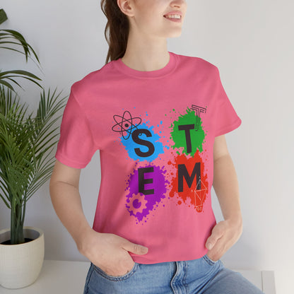 STEM Paintball Splatters - Teacher T-Shirt | STEM | Roly Poly Print