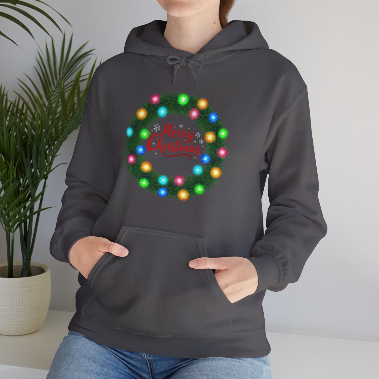 Merry Christmas Wreath - Christmas Hoodie | Holiday | Roly Poly Print