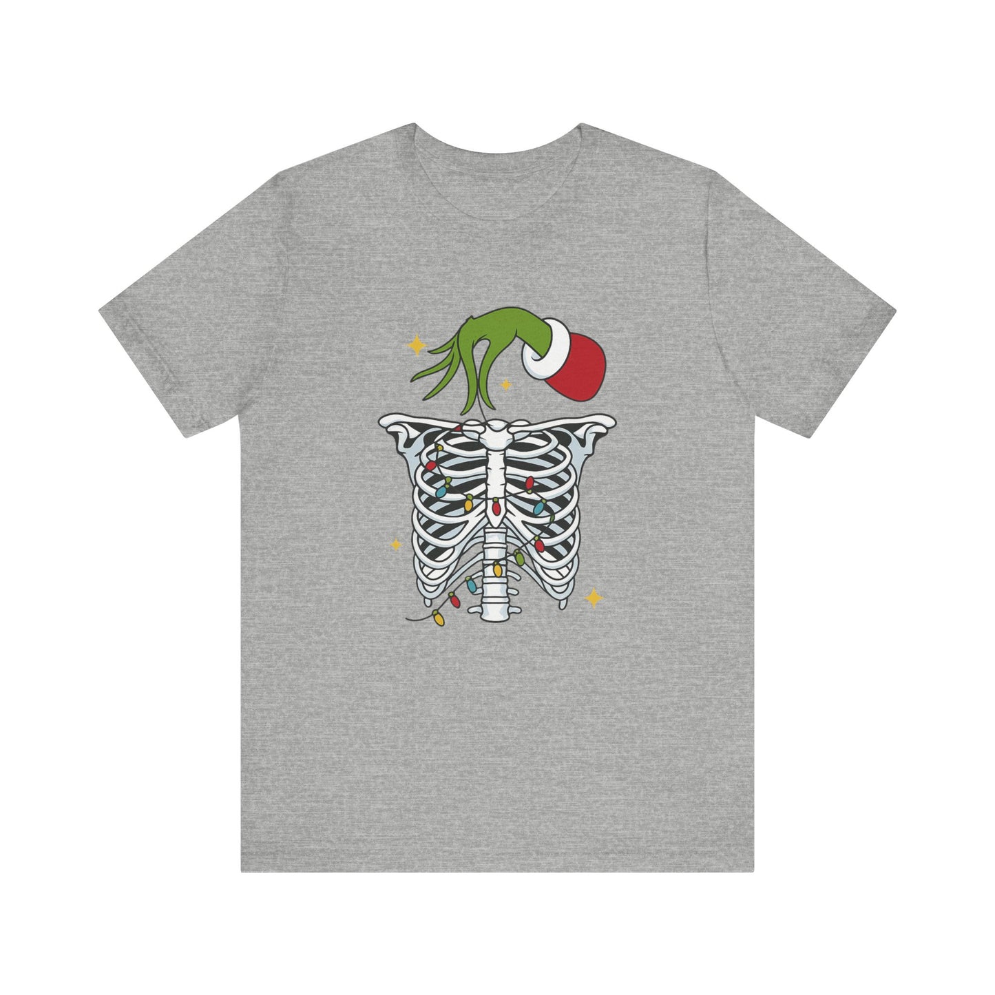 Grinch Holding Your Skeleton Ornaments - Christmas T-Shirt | Holiday | Roly Poly Print