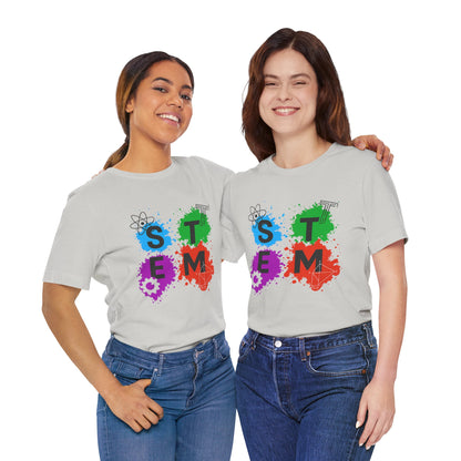 STEM Paintball Splatters - Teacher T-Shirt | STEM | Roly Poly Print