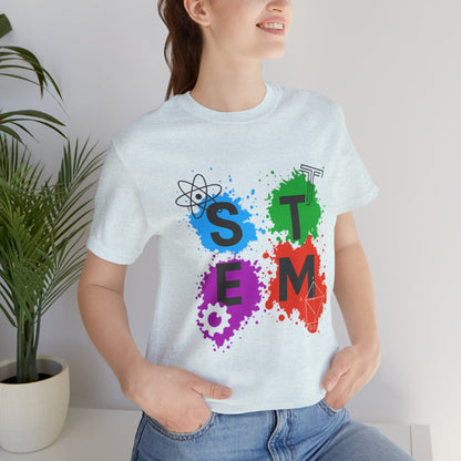 STEM Paintball Splatters - Teacher T-Shirt | STEM | Roly Poly Print