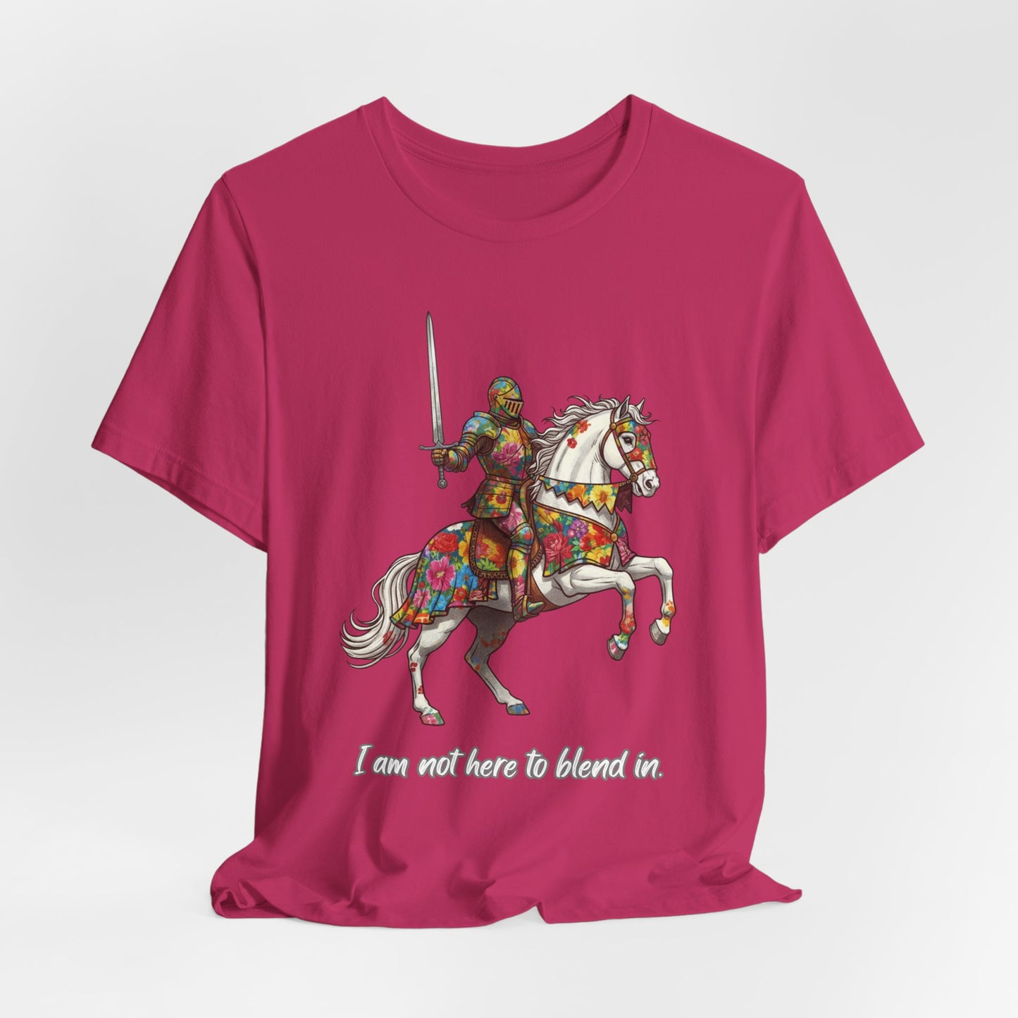 Colorful Floral Knight on Horse - T-Shirt | Pets and Animals | Roly Poly Print