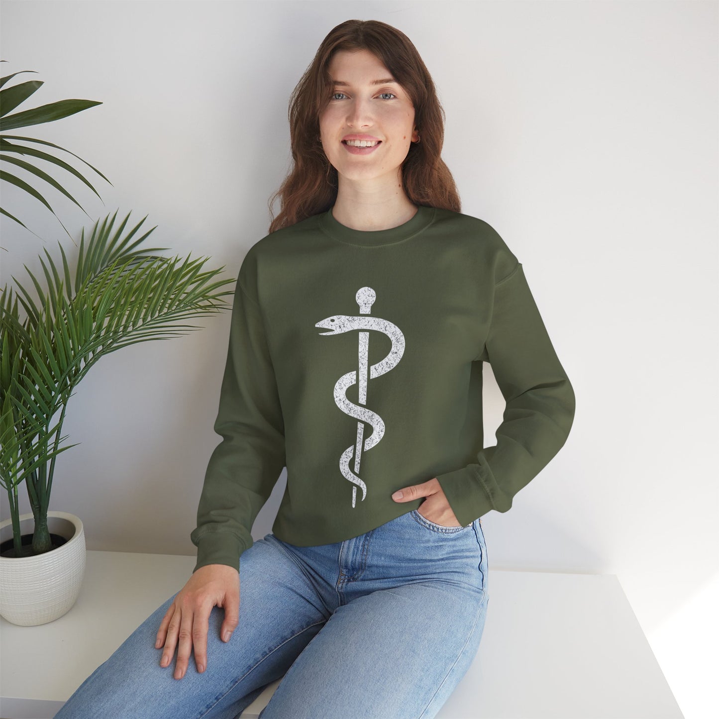 Rod of Asclepius - Sweatshirt | Nurses & Healthcare | Roly Poly Print