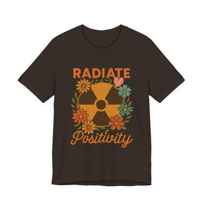 Radiate Positivity Radiation Symbol with Daisies - T-Shirt | Nurses and Healthcare | Roly Poly Print