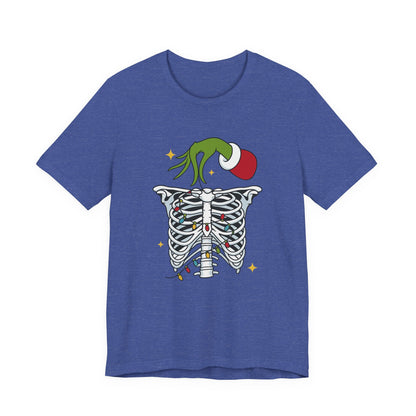 Grinch Holding Your Skeleton Ornaments - Christmas T-Shirt | Holiday | Roly Poly Print