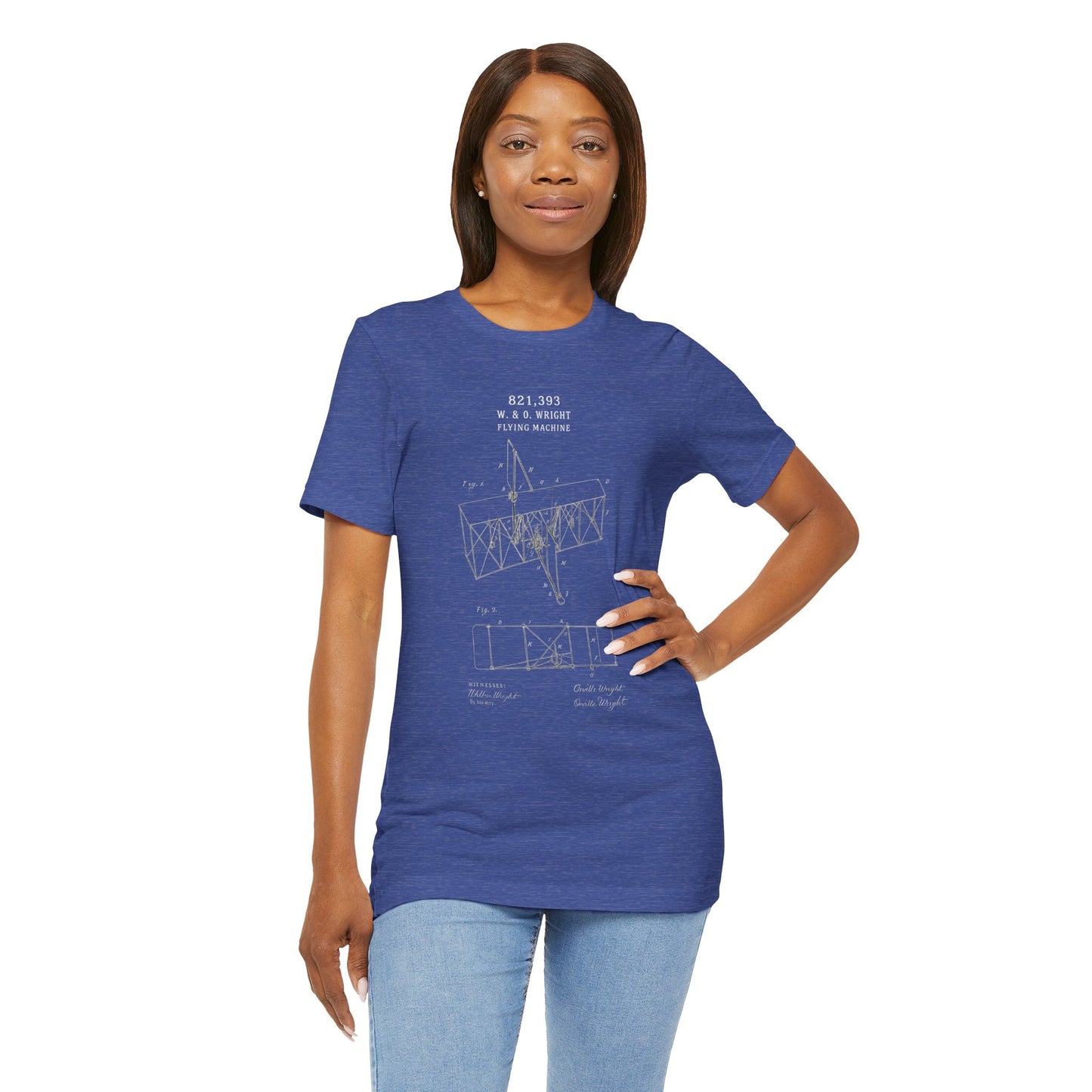 Wright Flyer Sketch - T-Shirt | STEM | Roly Poly Print