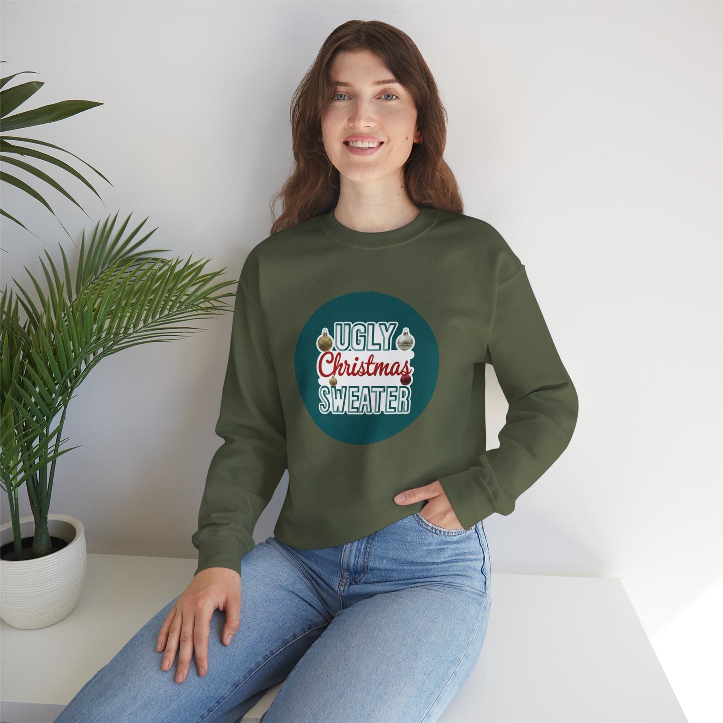 Ugly Christmas Sweater Logo Style - Christmas Sweatshirt | Holiday | Roly Poly Print