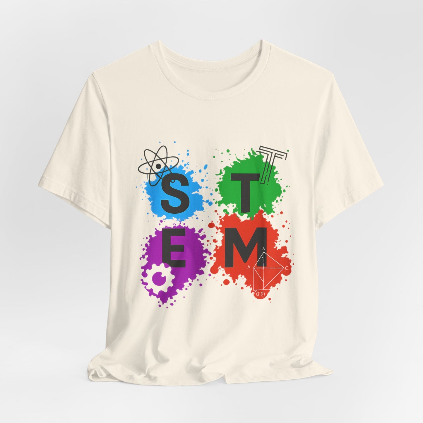STEM Paintball Splatters - Teacher T-Shirt | STEM | Roly Poly Print