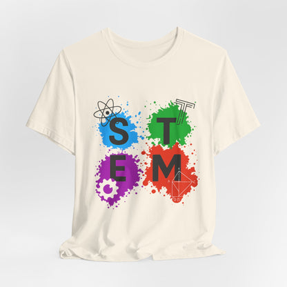 STEM Paintball Splatters - Teacher T-Shirt | STEM | Roly Poly Print