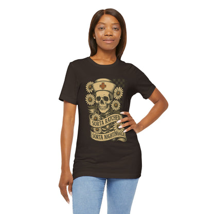 Sorta Ratched Sorta Nightingale with Daisies - T-Shirt | Nurses and Healthcare | Roly Poly Print