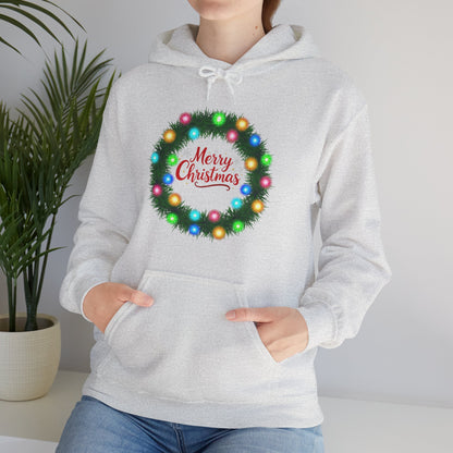 Merry Christmas Wreath - Christmas Hoodie | Holiday | Roly Poly Print