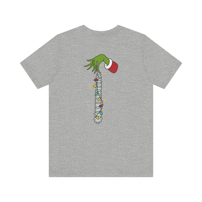 Grinch Holding Your Skeleton Ornaments - Christmas T-Shirt | Holiday | Roly Poly Print