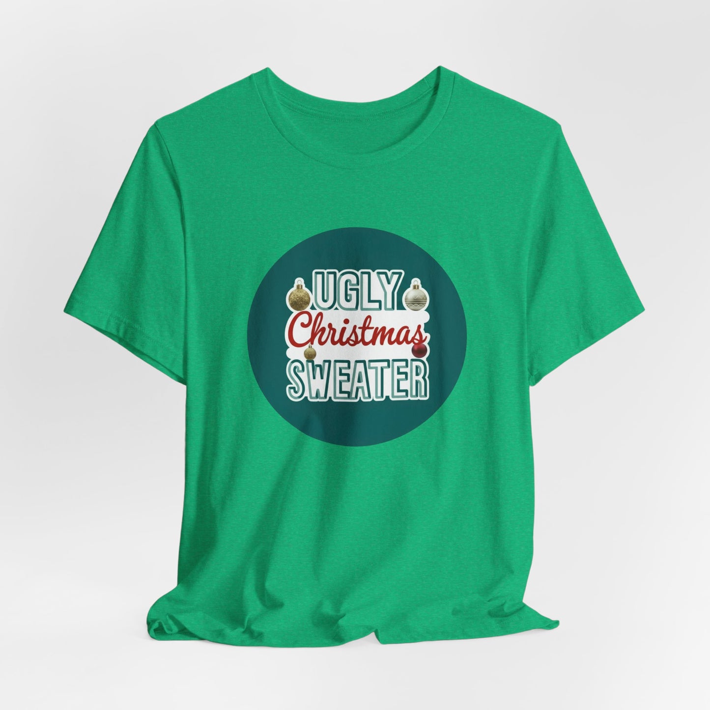 Fake Ugly Christmas Sweater - Christmas T-Shirt | Holiday | Roly Poly Print