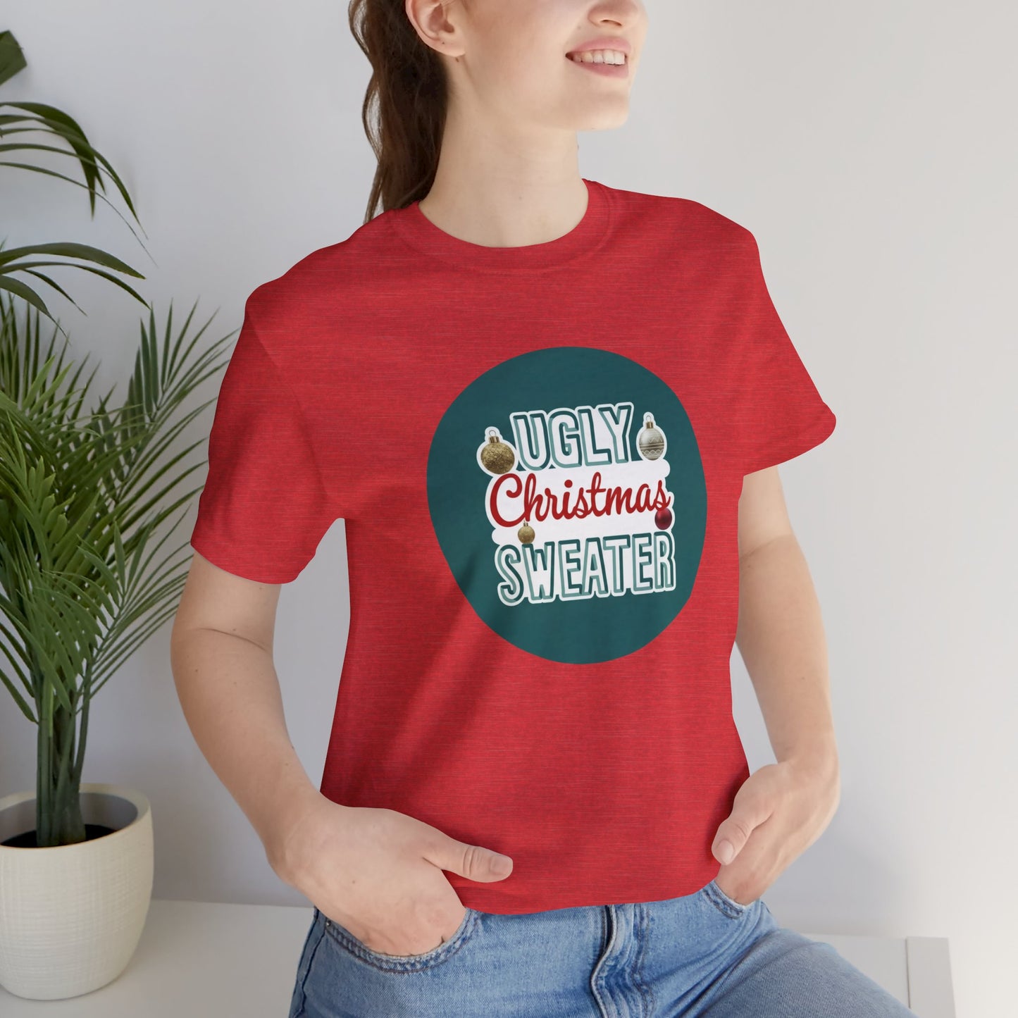 Ugly Christmas Sweater Logo Style - Christmas T-Shirt | Holiday | Roly Poly Print