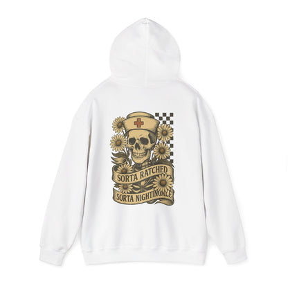 Sorta Ratched Sorta Nightingale with Daisies - Hoodie | Nurses and Healthcare | Roly Poly Print
