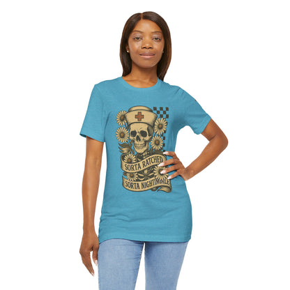 Sorta Ratched Sorta Nightingale with Daisies - T-Shirt | Nurses and Healthcare | Roly Poly Print