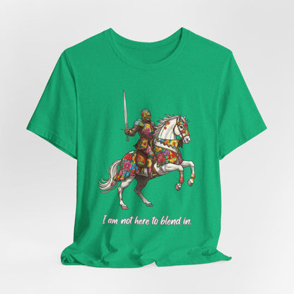 Colorful Floral Knight on Horse - T-Shirt | Pets and Animals | Roly Poly Print