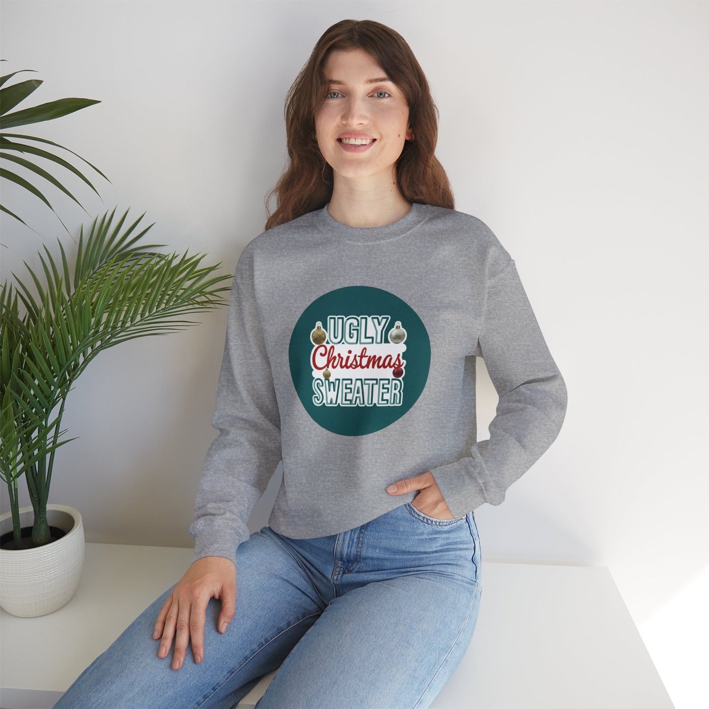 Ugly Christmas Sweater Logo Style - Christmas Sweatshirt | Holiday | Roly Poly Print