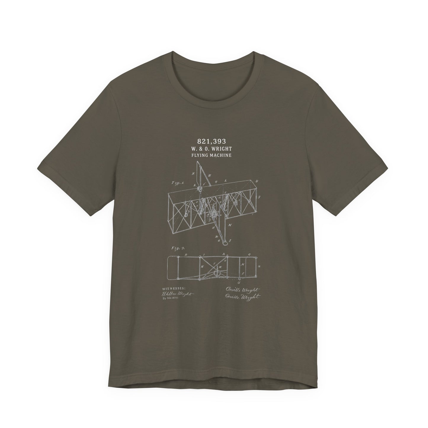 Wright Flyer Sketch - T-Shirt | STEM | Roly Poly Print