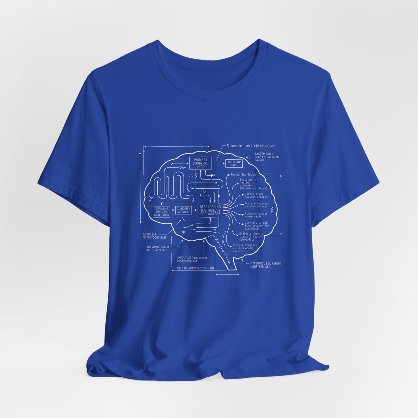 Brain Side Quest Schematic | T-Shirt