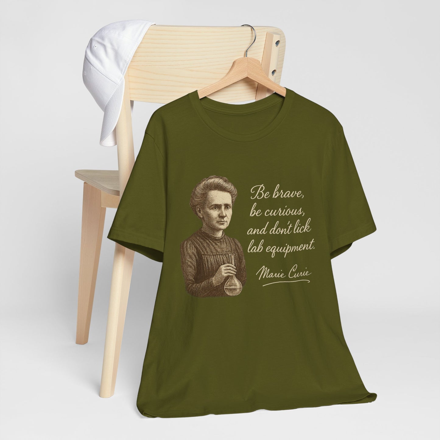 Don't Lick the Lab Equipment Madam Curie - Quote T-Shirt | Nursing and Healthcare | Roly Poly Print
