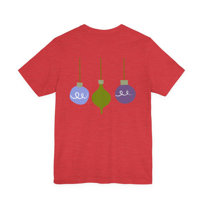 Ugly Christmas Sweater Text on Red- Christmas T-Shirt | Holiday | Roly Poly Print