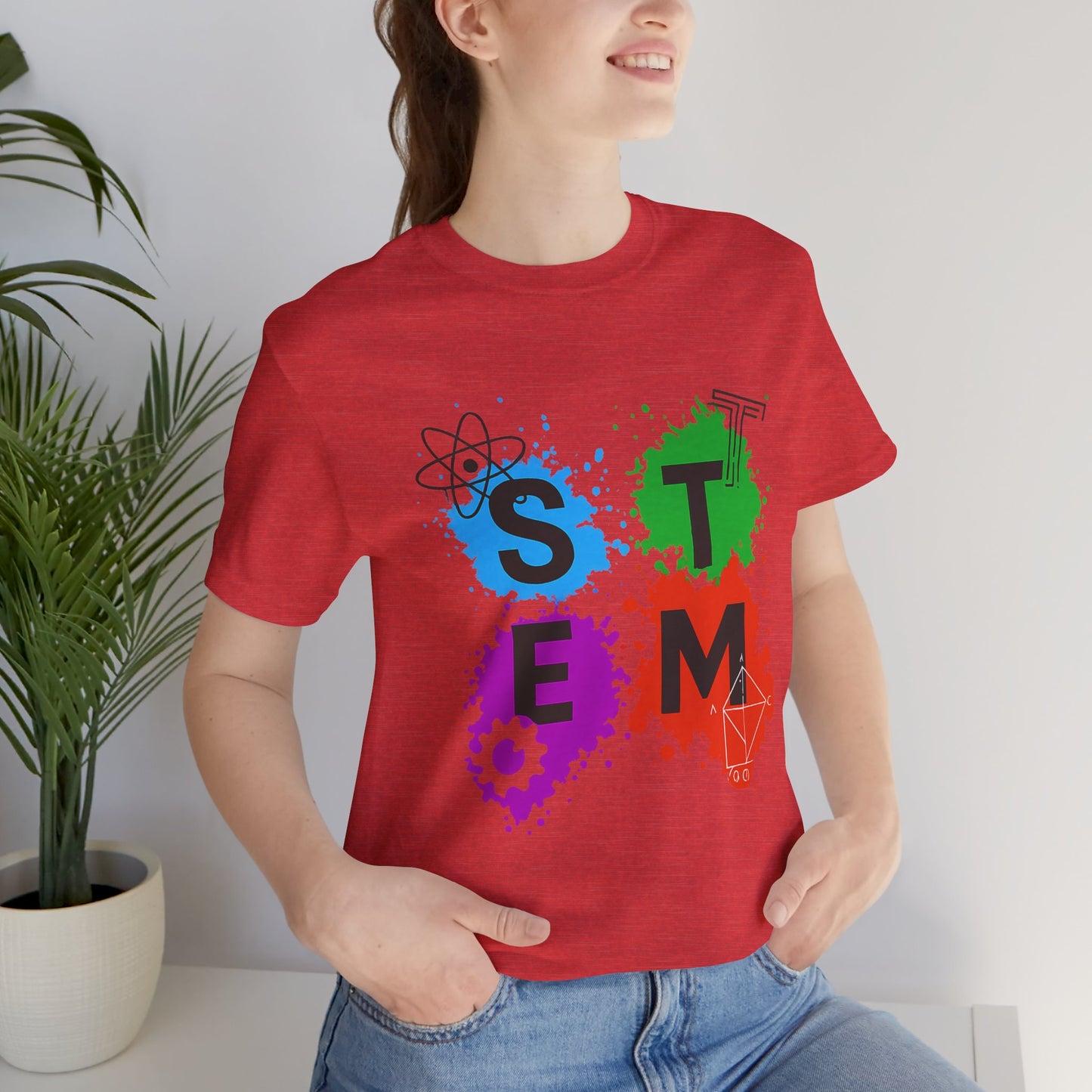 STEM Paintball Splatters - Teacher T-Shirt | STEM | Roly Poly Print