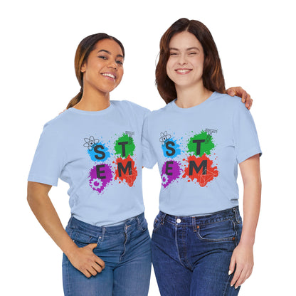 STEM Paintball Splatters - Teacher T-Shirt | STEM | Roly Poly Print