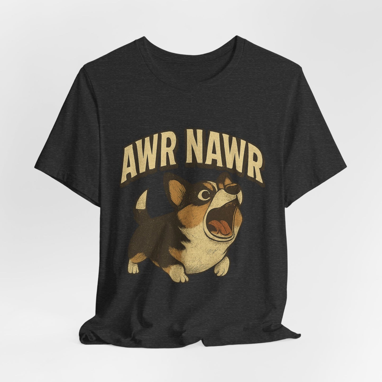 Awr Nawr Corgi T-Shirt — Cute Barking Dog Graphic Tee