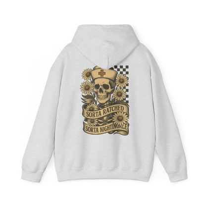 Sorta Ratched Sorta Nightingale with Daisies - Hoodie | Nurses and Healthcare | Roly Poly Print