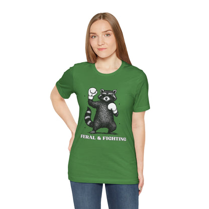 Feral and Fighting Boxing Raccoon - T-Shirt | Funny & Sarcastic | Roly Poly Print