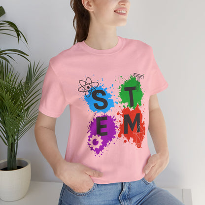STEM Paintball Splatters - Teacher T-Shirt | STEM | Roly Poly Print