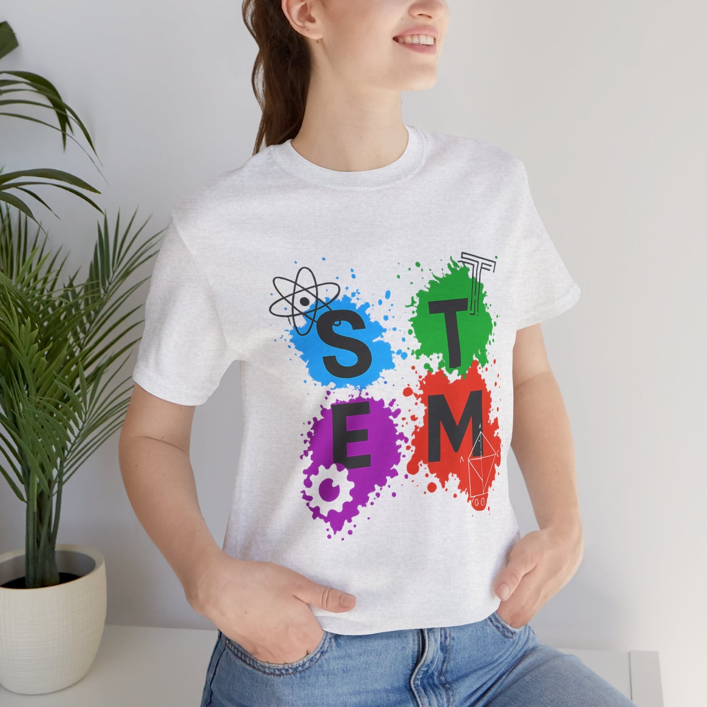 STEM Paintball Splatters - Teacher T-Shirt | STEM | Roly Poly Print