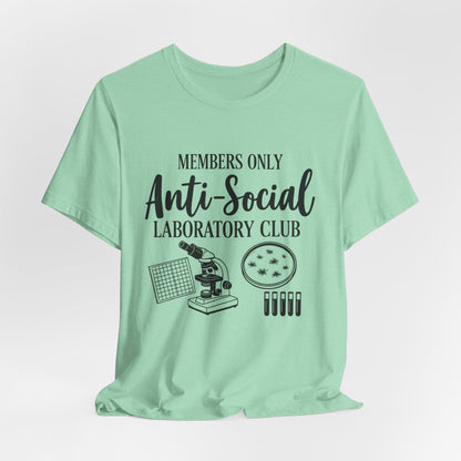 Anti-Social Laboratory Club  - Light Color Material T-Shirt | STEM | Roly Poly Print