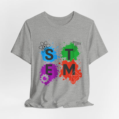STEM Paintball Splatters - Teacher T-Shirt | STEM | Roly Poly Print
