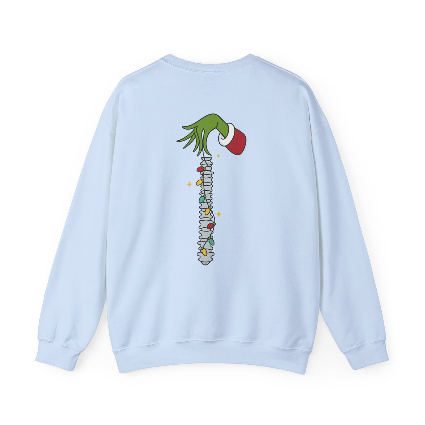 Grinch Holding Your Skeleton Ornaments - Christmas Sweatshirt | Holiday | Roly Poly Print