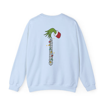 Grinch Holding Your Skeleton Ornaments - Christmas Sweatshirt | Holiday | Roly Poly Print