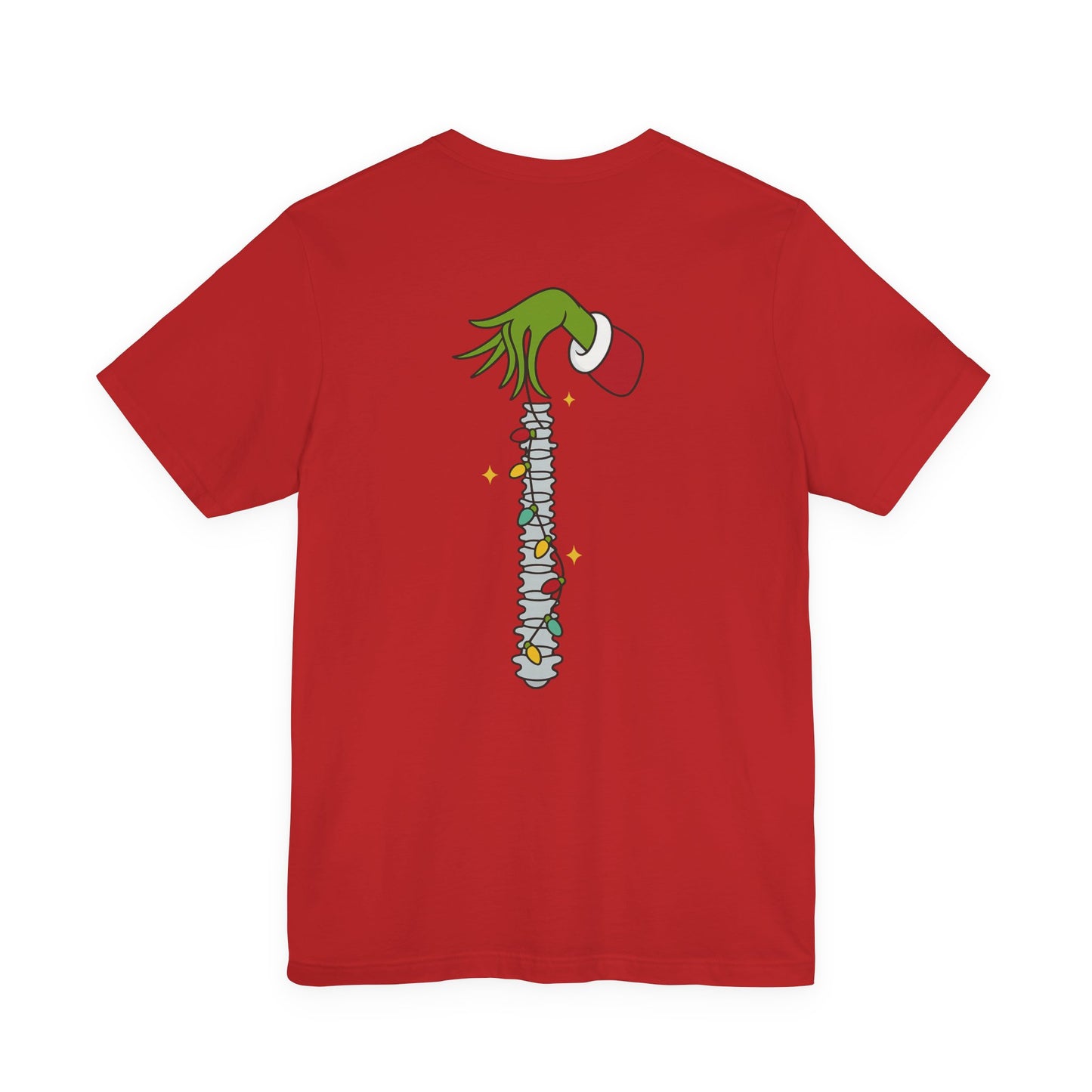 Grinch Holding Your Skeleton Ornaments - Christmas T-Shirt | Holiday | Roly Poly Print
