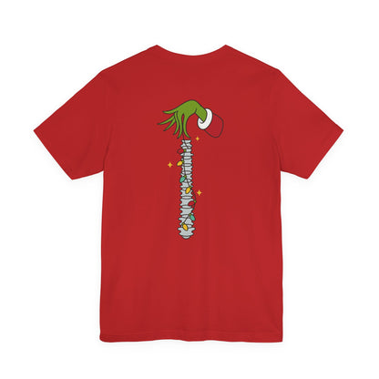 Grinch Holding Your Skeleton Ornaments - Christmas T-Shirt | Holiday | Roly Poly Print