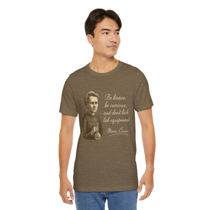 Don't Lick the Lab Equipment Madam Curie - Quote T-Shirt | Nursing and Healthcare | Roly Poly Print