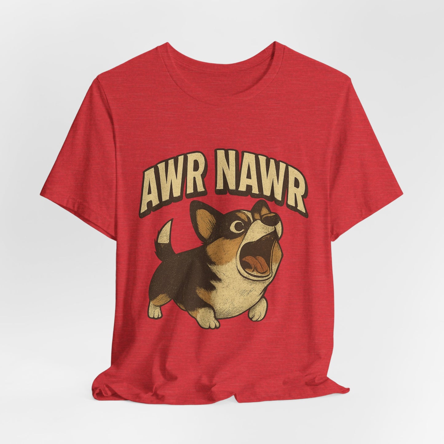Awr Nawr Corgi T-Shirt — Cute Barking Dog Graphic Tee