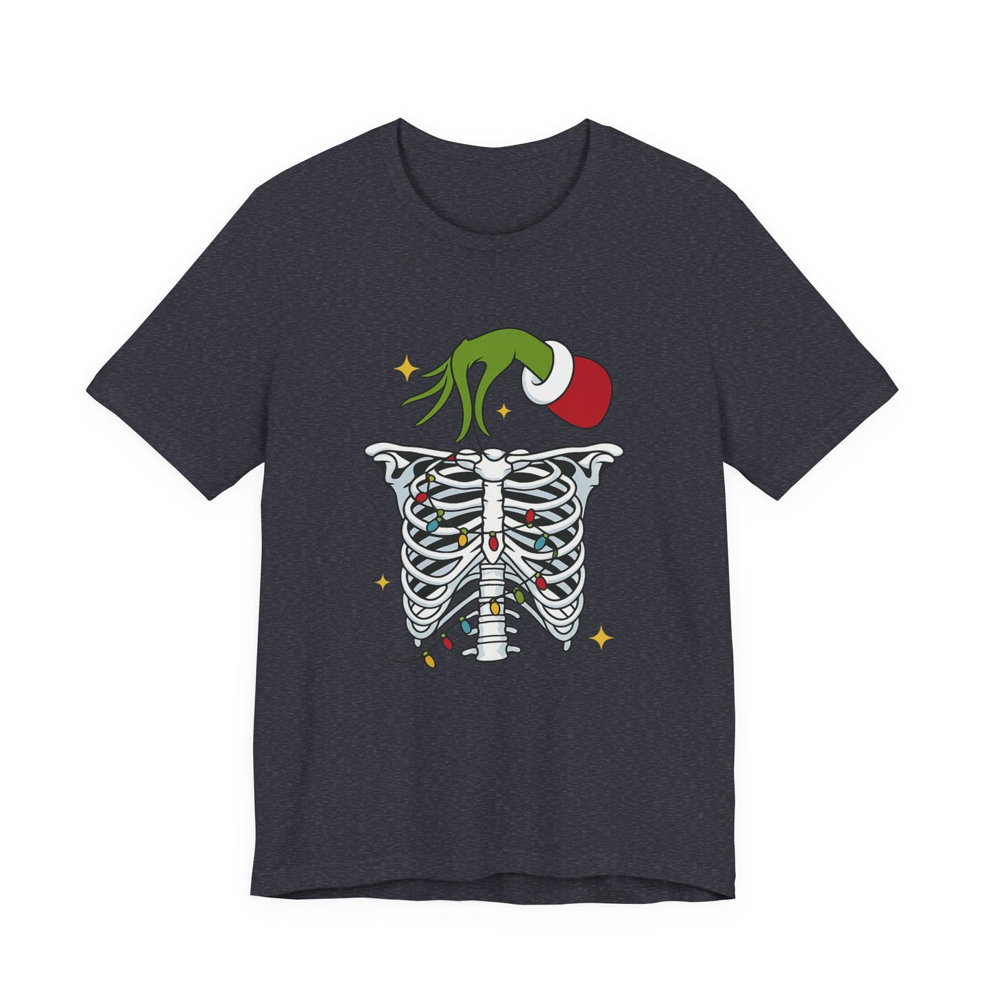 Grinch Holding Your Skeleton Ornaments - Christmas T-Shirt | Holiday | Roly Poly Print