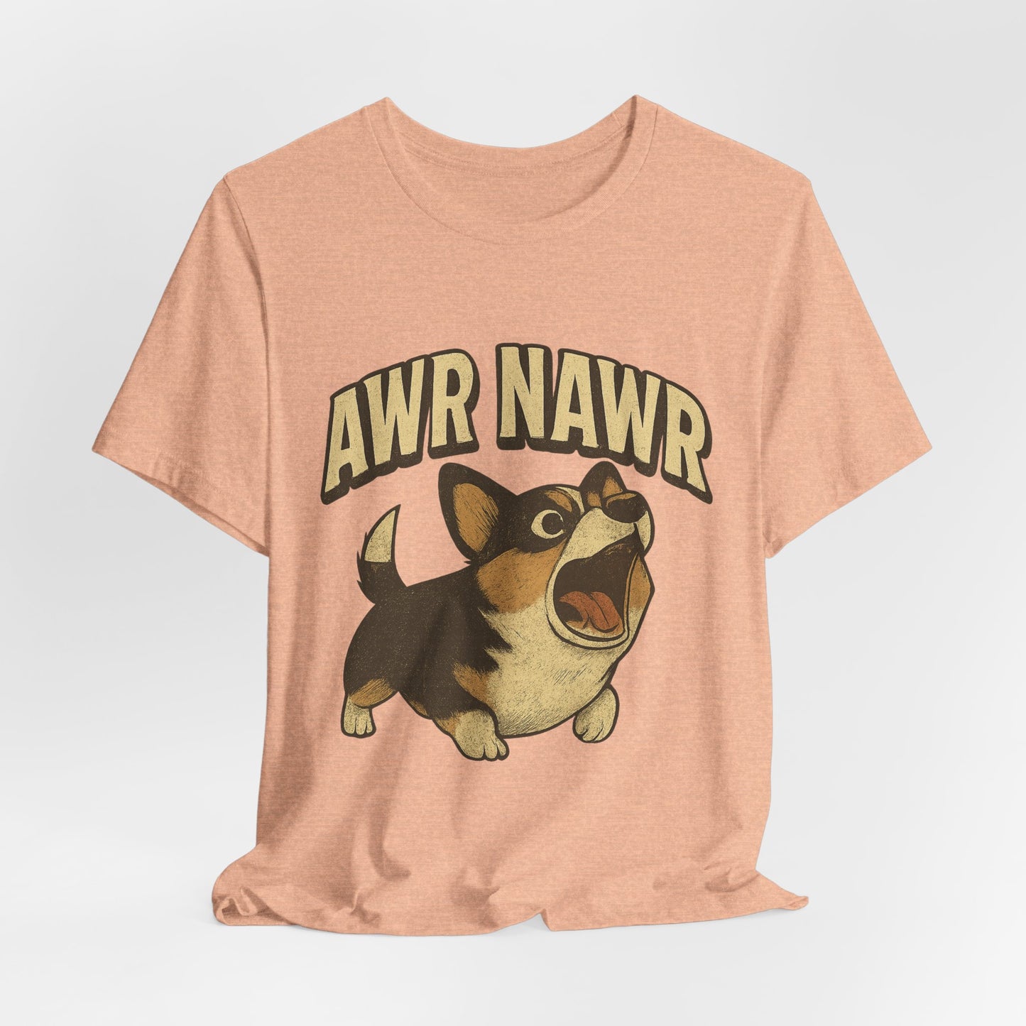 Awr Nawr Corgi T-Shirt — Cute Barking Dog Graphic Tee